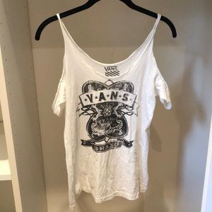 Vans graphic open shoulder tee